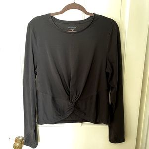 Athleta Cropped Long Sleeve - Black XL